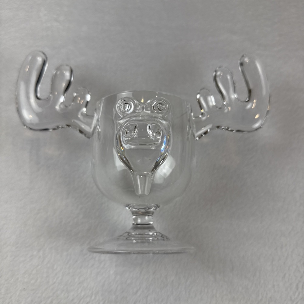 National Lampoon's Moose Mug Christmas Vacation Moose Reindeer‎ Head Clear